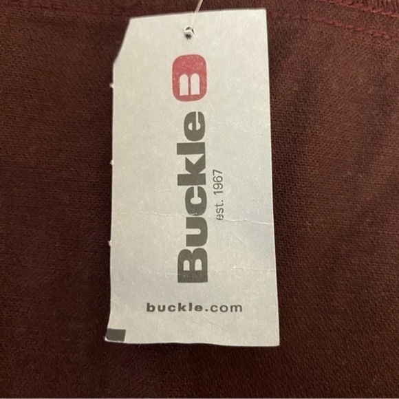 BKE Women's Denim Flyaway Jacket Maroon Size XS‎ - Picture 9 of 13